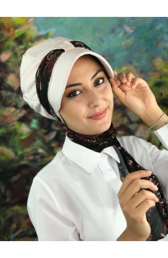 Cream Ready to Wear Turban 03-01