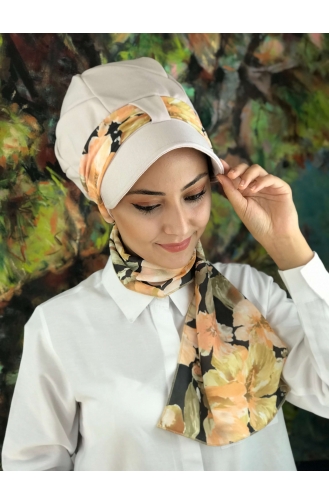 Creme Praktischer Turban 06-01