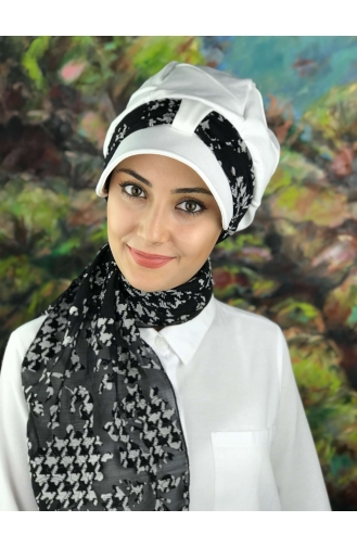 White Ready to Wear Turban 06-01