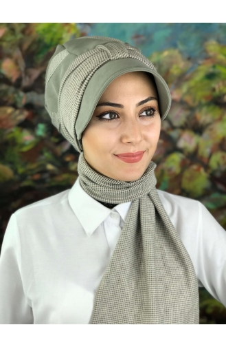 Light Pistachio Green Ready to Wear Turban 01412-01