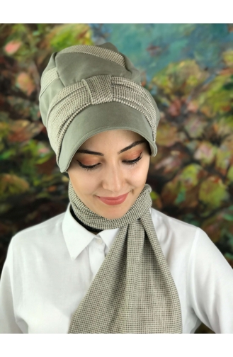 Light Pistachio Green Ready to Wear Turban 01412-01