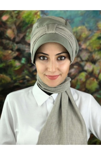 Light Pistachio Green Ready to Wear Turban 01412-01