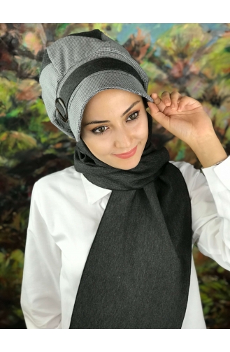 Smoke-Colored Ready to Wear Turban 01425-01