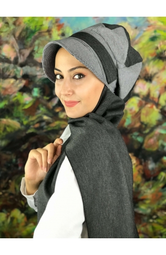 Smoke-Colored Ready to Wear Turban 01425-01