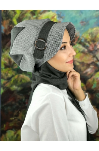 Smoke-Colored Ready to Wear Turban 01425-01