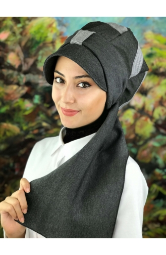 Smoke-Colored Ready to Wear Turban 01416-01