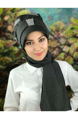 Rauchgrau Praktischer Turban 01416-01