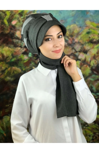 Smoke-Colored Ready to Wear Turban 01416-01