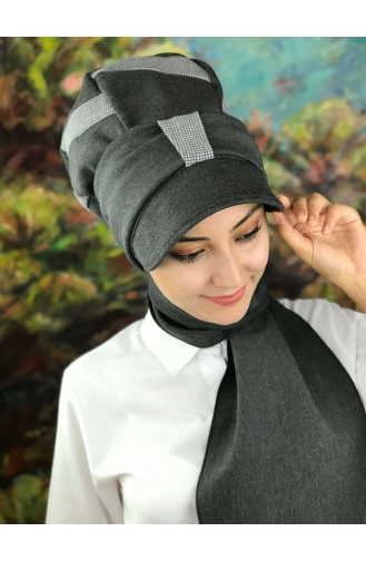 Rauchgrau Praktischer Turban 01416-01