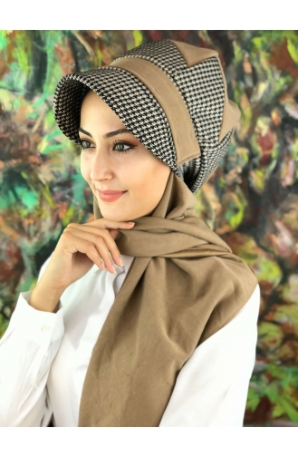 Light Brown Ready to Wear Turban 01409-01