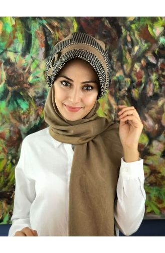 Light Brown Ready to Wear Turban 01409-01