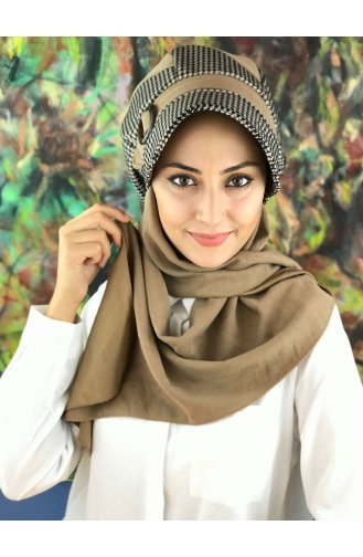 Light Brown Ready to wear Turban 01409-01