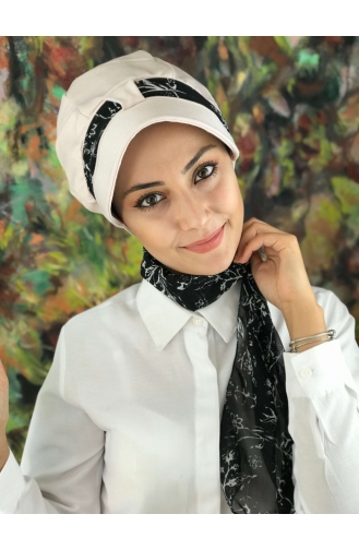 Cream Ready to Wear Turban 04-01