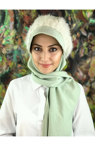 Light Mint Green Ready to Wear Turban 01407-01