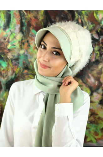 Light Mint Green Ready to Wear Turban 01407-01