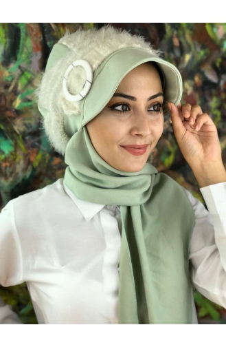 Light Mint Green Ready to Wear Turban 01407-01