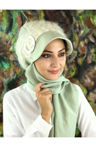 Light Mint Green Ready to Wear Turban 01407-01