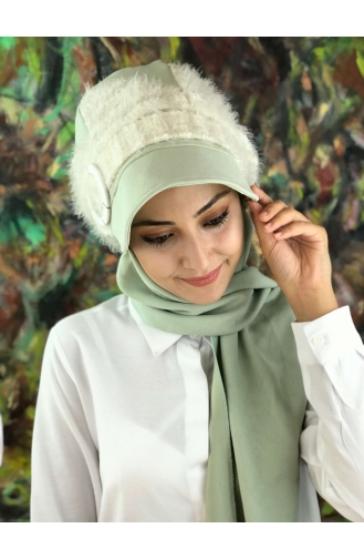 Light Mint Green Ready to Wear Turban 01407-01