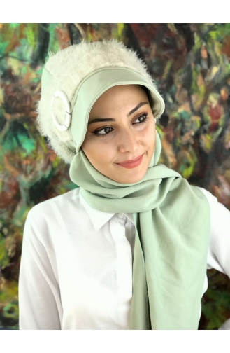 Light Mint Green Ready to Wear Turban 01407-01