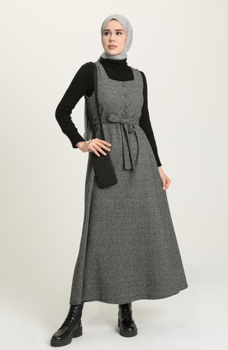 Robe Sans Manches a Motifs 7130-04 Gris 7130-04