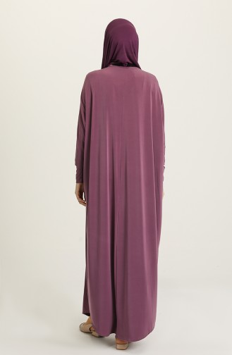 فستان بأكمام خفاش لون الورد المجفف 2000-04