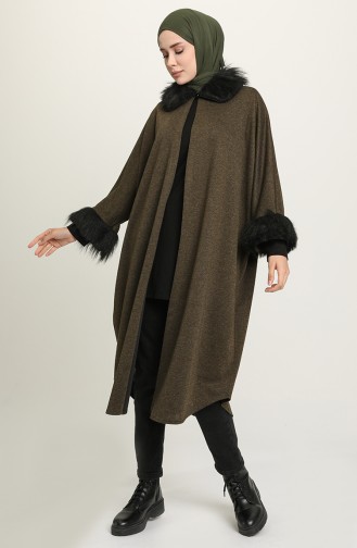 Khaki Poncho 1708-04