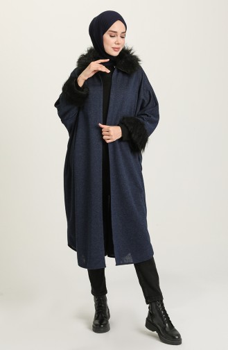 Navy Blue Poncho 1550-03