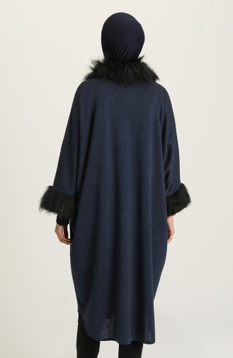 Dunkelblau Poncho 1708-06