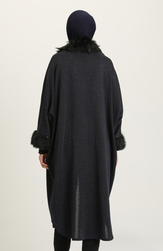 Navy Blue Poncho 1650-03