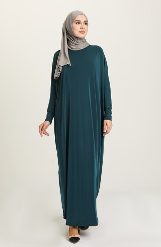Yarasa Kol Salaş Elbise 2000-01 Zümrüt Yeşili