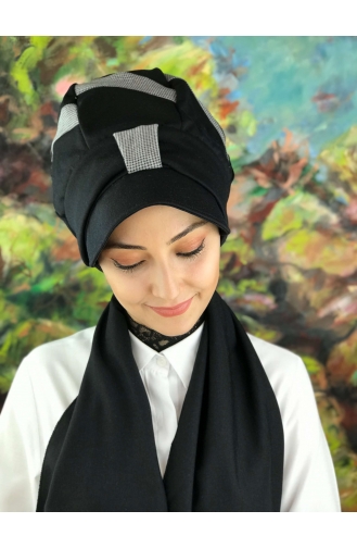 Black Ready to Wear Turban 01414-01