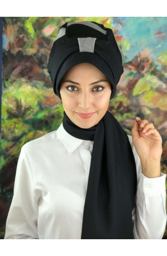 Black Ready to Wear Turban 01414-01
