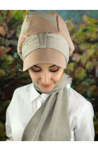 Milk Coffee Ready to Wear Turban 01415-01