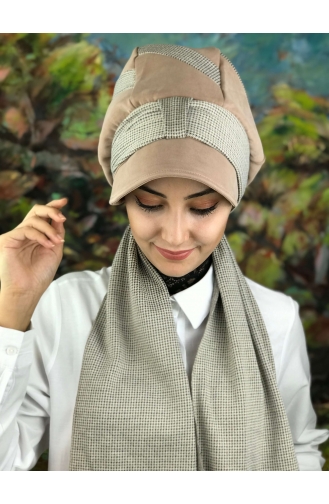 Milk Coffee Ready to Wear Turban 01415-01