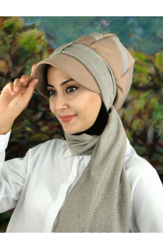 Milk Coffee Ready to Wear Turban 01415-01
