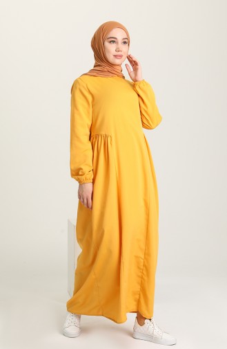 فستان أصفر خردل 1684-01