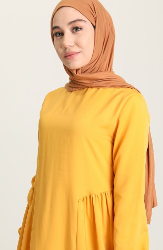 Mustard Hijab Dress 1684-01