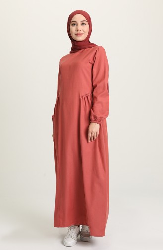 فستان زهري باهت 1684A-01