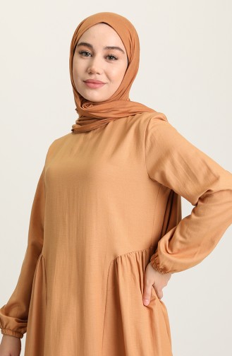 Camel Hijab Dress 1684A-04
