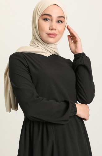 Black Hijab Dress 1684B-01