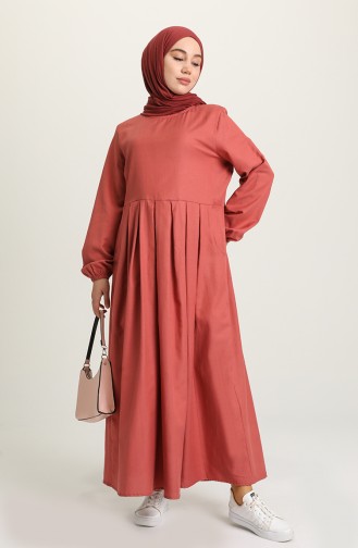 Dusty Rose Hijab Dress 1685-01