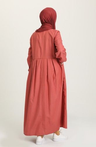 Pileli Elbise 1685-01 Gül Kurusu