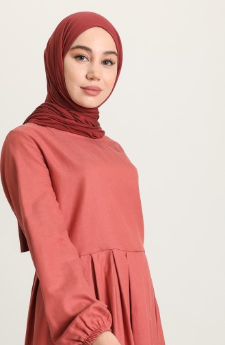 Pileli Elbise 1685-01 Gül Kurusu