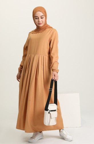 Camel Hijab Dress 1685-02