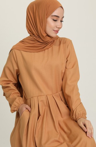 Camel Hijab Dress 1685-02