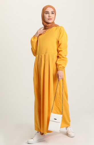 فستان أصفر خردل 1685A-01