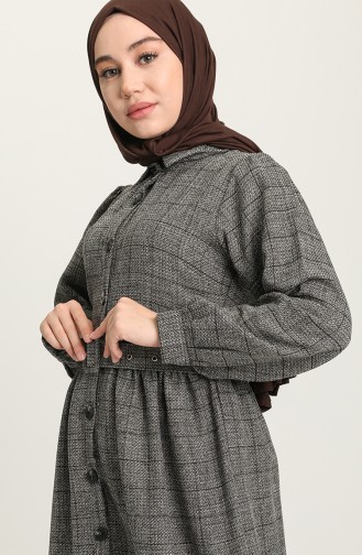 Anthracite Hijab Dress 22K8482-02