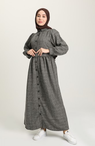 Anthracite Hijab Dress 22K8482-02
