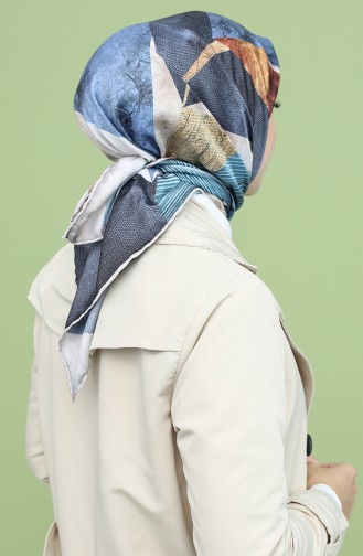 Bonjela Dj Rayon Eşarp 12674-03 Krem Lacivert