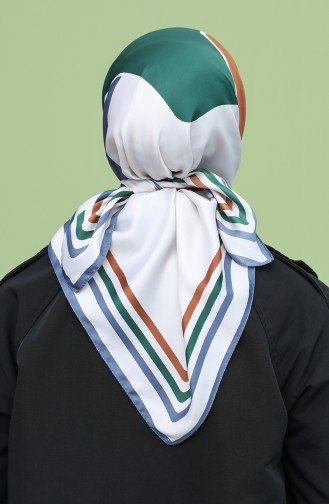 Karaca Desenli Rayon Eşarp 90817-04 İndigo Kahverengi